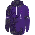 customized northwestern wildcats deer silhouette purple hoodie best selling