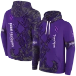 customized northwestern wildcats deer silhouette purple hoodie best selling