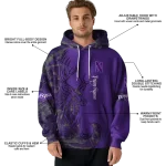 customized northwestern wildcats deer silhouette purple hoodie best selling