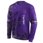 customized northwestern wildcats deer silhouette purple hoodie best selling