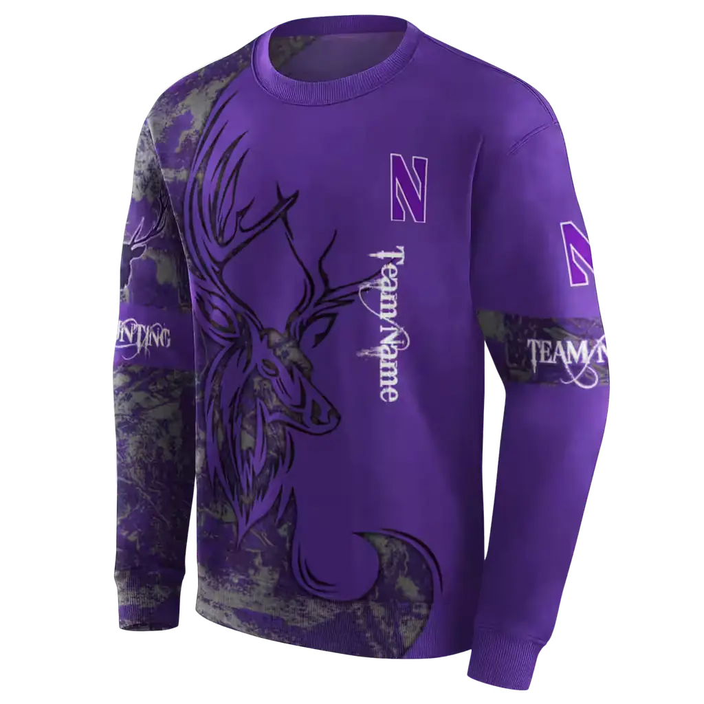 customized northwestern wildcats deer silhouette purple hoodie new arrival customized northwestern wildcats deer silhouette purple hoodie new arrival