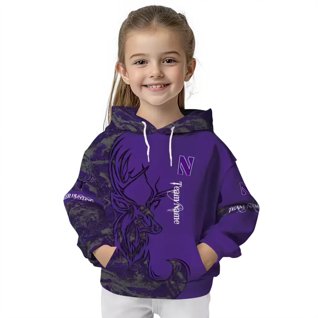 customized northwestern wildcats deer silhouette purple hoodie top rated customized northwestern wildcats deer silhouette purple hoodie top rated