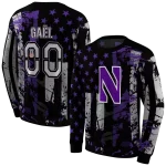 customized northwestern wildcats distressed flag purple black hoodie best selling