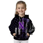 customized northwestern wildcats distressed flag purple black hoodie best selling