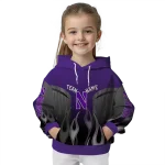 customized northwestern wildcats flame design purple hoodie best selling