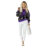 customized northwestern wildcats flame design purple hoodie best selling