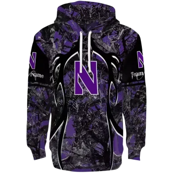 customized northwestern wildcats hunting theme purple black hoodie best selling