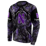 customized northwestern wildcats hunting theme purple black hoodie best selling