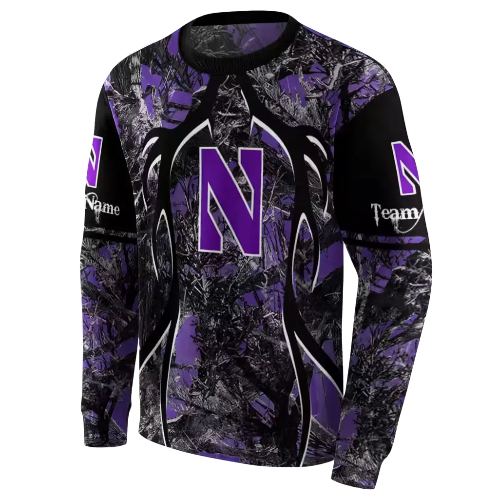 customized northwestern wildcats hunting theme purple black hoodie new arrival customized northwestern wildcats hunting theme purple black hoodie new arrival