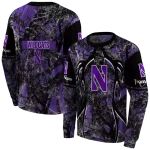 customized northwestern wildcats hunting theme purple black hoodie best selling