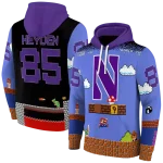 customized northwestern wildcats mario blue black hoodie best selling