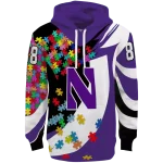 customized northwestern wildcats puzzle pieces purple hoodie best selling
