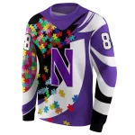 customized northwestern wildcats puzzle pieces purple hoodie best selling