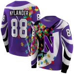 customized northwestern wildcats puzzle pieces purple hoodie best selling