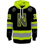 customized northwestern wildcats safety motif black neon green hoodie best selling