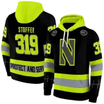 customized northwestern wildcats safety motif black neon green hoodie best selling