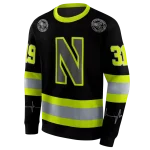 customized northwestern wildcats safety motif black neon green hoodie best selling
