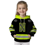 customized northwestern wildcats safety motif black neon green hoodie best selling