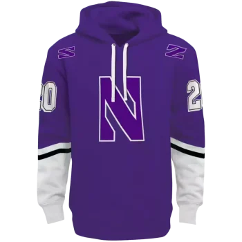 customized northwestern wildcats striped sleeves purple hoodie best selling