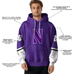 customized northwestern wildcats striped sleeves purple hoodie best selling
