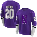 customized northwestern wildcats striped sleeves purple hoodie best selling