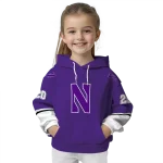 customized northwestern wildcats striped sleeves purple hoodie best selling