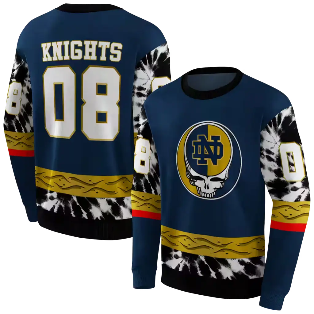 customized notre dame fighting irish grateful vibes navy hoodie premium grade customized notre dame fighting irish grateful vibes navy hoodie premium grade