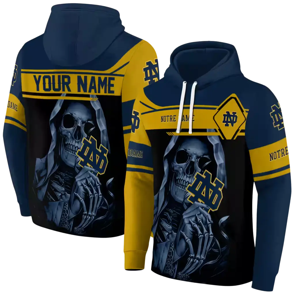 customized notre dame fighting irish grim reaper navy black hoodie fashion forward customized notre dame fighting irish grim reaper navy black hoodie fashion forward
