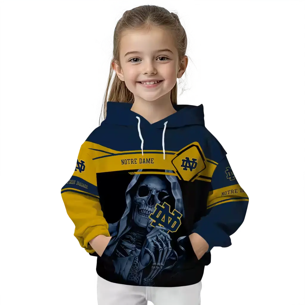 customized notre dame fighting irish grim reaper navy black hoodie top rated customized notre dame fighting irish grim reaper navy black hoodie top rated