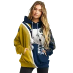 customized notre dame fighting irish peeking snoopy navy hoodie best selling
