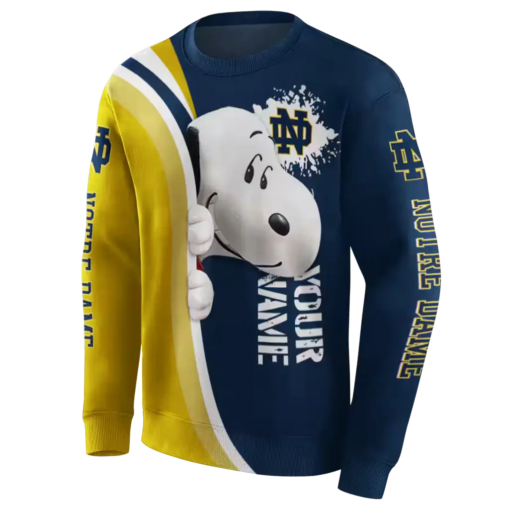 customized notre dame fighting irish peeking snoopy navy hoodie new arrival customized notre dame fighting irish peeking snoopy navy hoodie new arrival