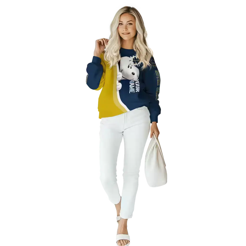 customized notre dame fighting irish peeking snoopy navy hoodie trendy customized notre dame fighting irish peeking snoopy navy hoodie trendy