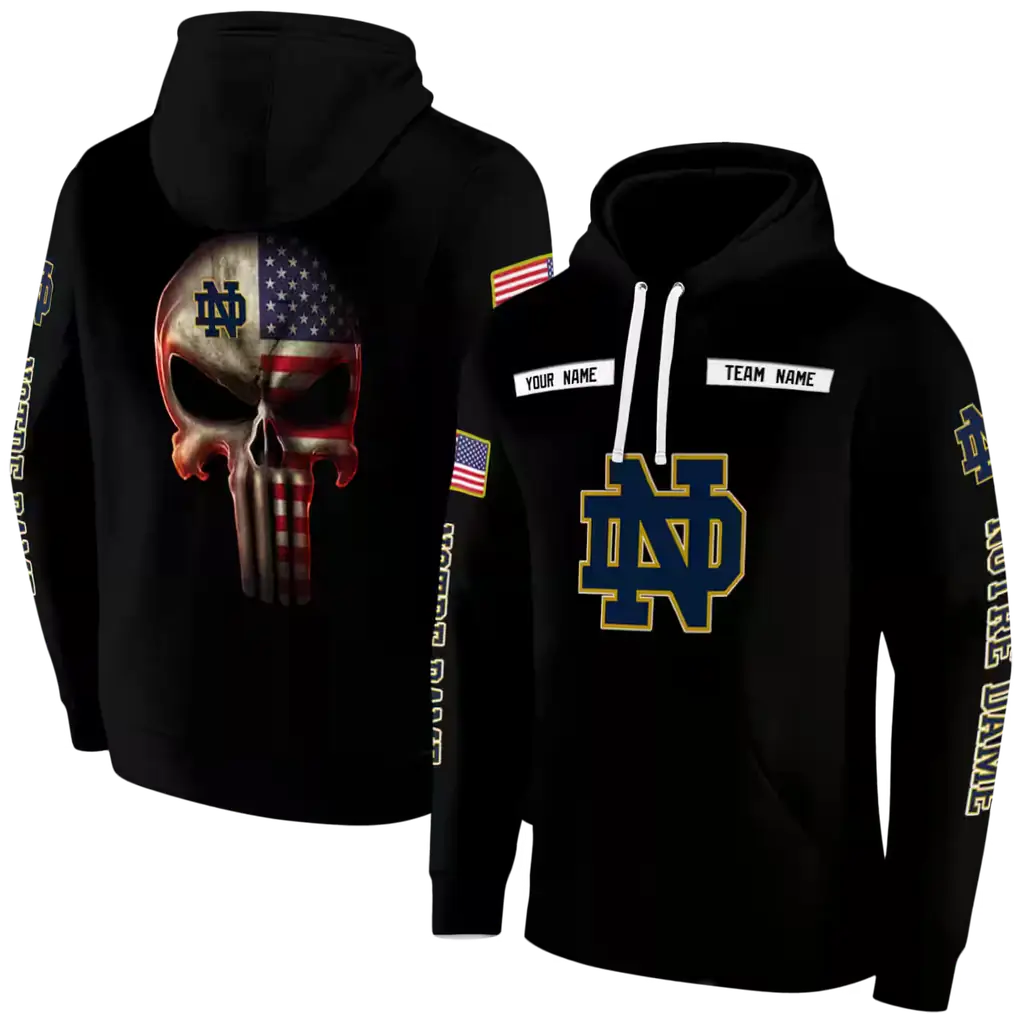 customized notre dame fighting irish punisher skull black hoodie fashion forward customized notre dame fighting irish punisher skull black hoodie fashion forward