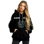 customized notre dame fighting irish punisher skull black hoodie best selling
