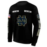 customized notre dame fighting irish punisher skull black hoodie best selling