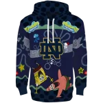 customized notre dame fighting irish spongebob patrick star navy hoodie best selling