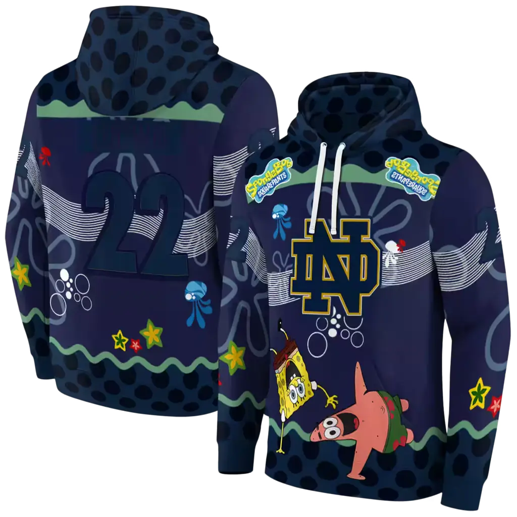 customized notre dame fighting irish spongebob patrick star navy hoodie fashion forward customized notre dame fighting irish spongebob patrick star navy hoodie fashion forward