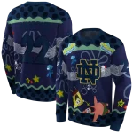 customized notre dame fighting irish spongebob patrick star navy hoodie best selling