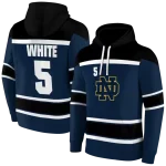customized notre dame fighting irish striped pattern navy hoodie best selling