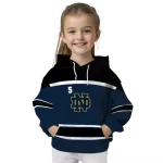 customized notre dame fighting irish striped pattern navy hoodie best selling