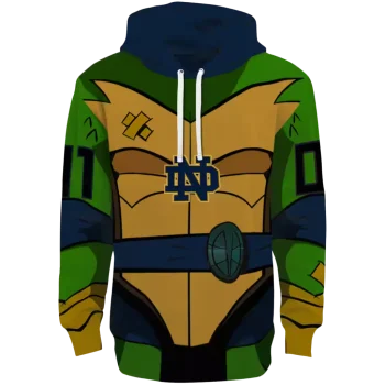 customized notre dame fighting irish superhero armor navy green hoodie best selling