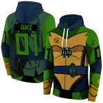 customized notre dame fighting irish superhero armor navy green hoodie best selling
