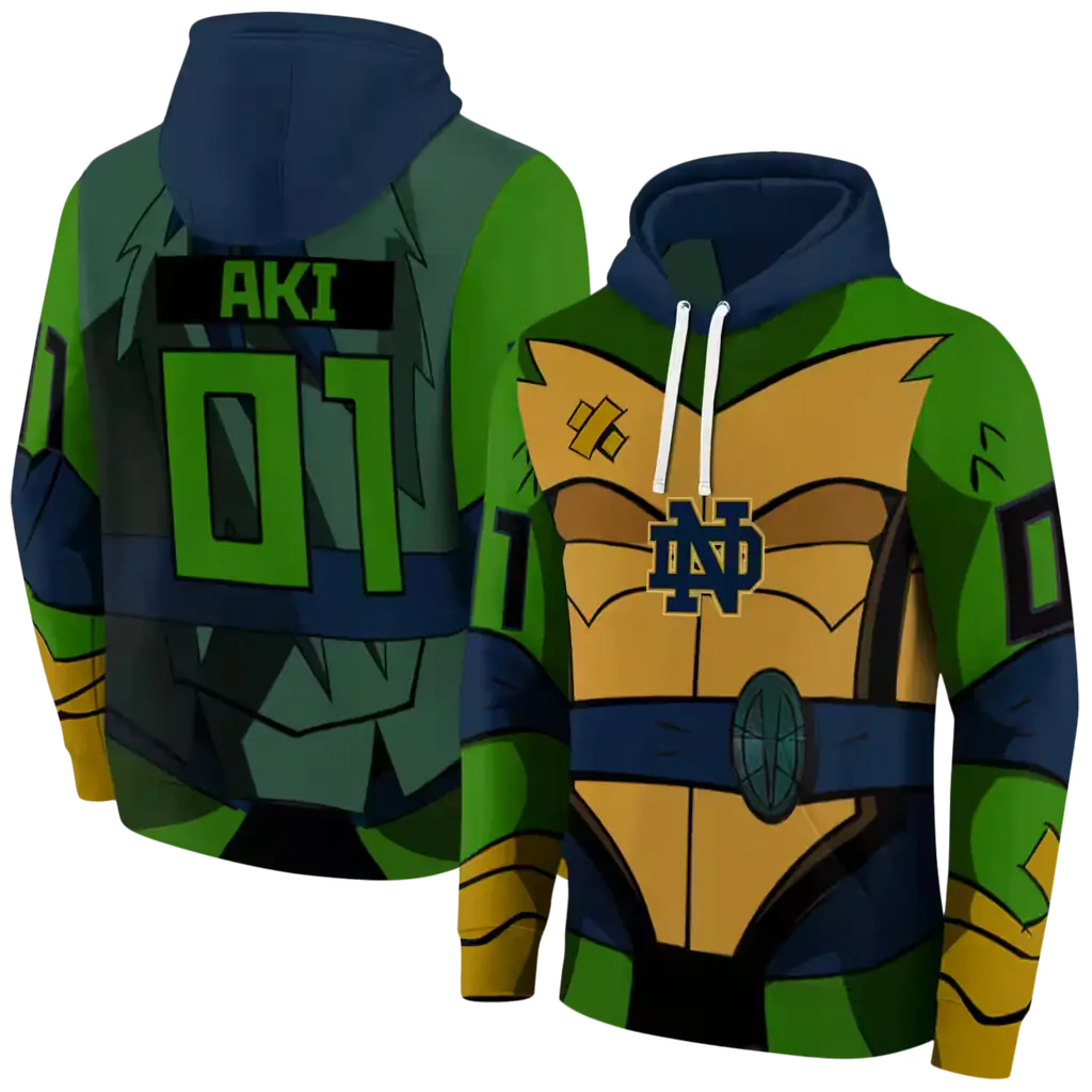 customized notre dame fighting irish superhero armor navy green hoodie fashion forward customized notre dame fighting irish superhero armor navy green hoodie fashion forward