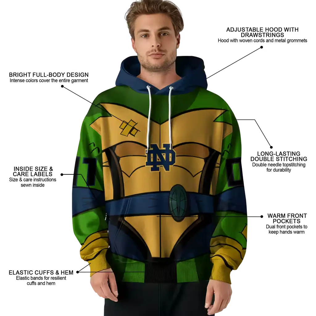 customized notre dame fighting irish superhero armor navy green hoodie latest model customized notre dame fighting irish superhero armor navy green hoodie latest model