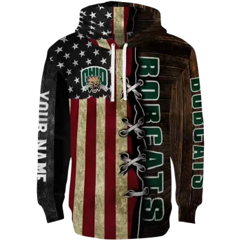 customized ohio bobcats american pride hoodie best selling