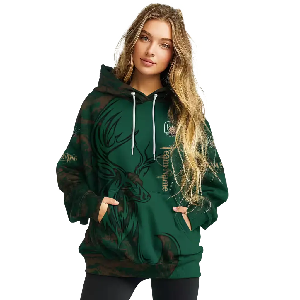 customized ohio bobcats deer silhouette green hoodie high quality customized ohio bobcats deer silhouette green hoodie high quality
