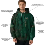 customized ohio bobcats deer silhouette green hoodie best selling