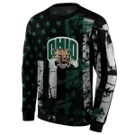 customized ohio bobcats distressed flag green black hoodie best selling