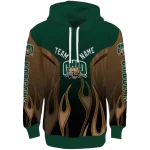 customized ohio bobcats flame design green hoodie best selling