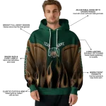 customized ohio bobcats flame design green hoodie best selling